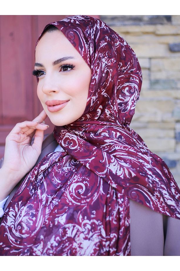 Flora Desen Hint Pamuk Şal - 3