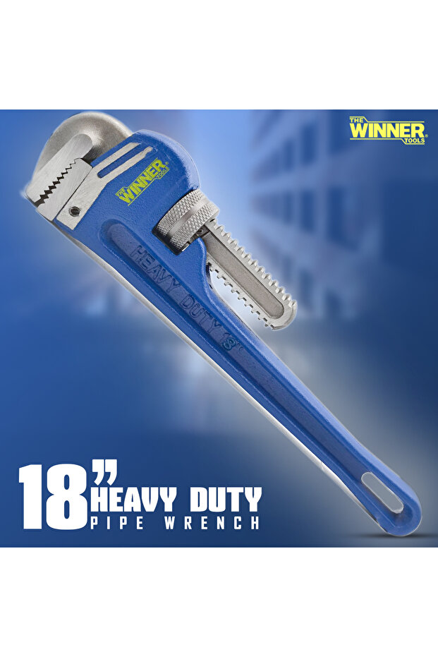 مفتاح أنابيب من Winner Tools مقاس 18 بوصة، 450 مم، أداة مفتاح أنابيب مطروقة شديدة التحمل من جانب واحد