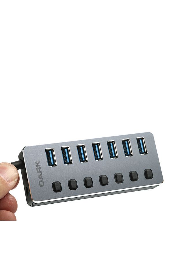 7 Port USB 3.0 Hub ve 1 Port Yüksek Hızlı Şarj adaptörlü USB Çoklayıcı (DK-AC-USB371) - 3