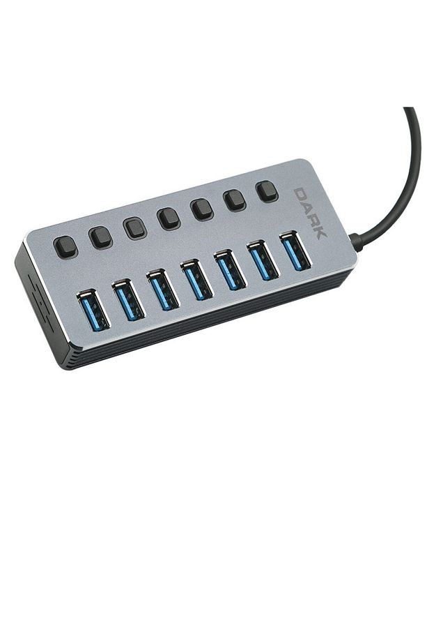 7 Port USB 3.0 Hub ve 1 Port Yüksek Hızlı Şarj adaptörlü USB Çoklayıcı (DK-AC-USB371) - 6
