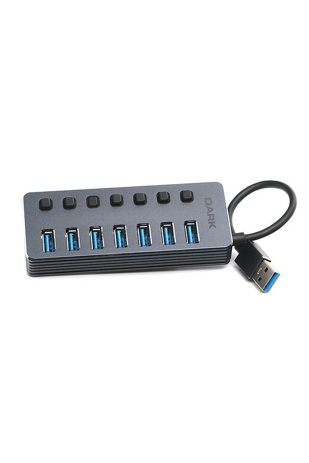 7 Port USB 3.0 Hub ve 1 Port Yüksek Hızlı Şarj adaptörlü USB Çoklayıcı (DK-AC-USB371) - 5