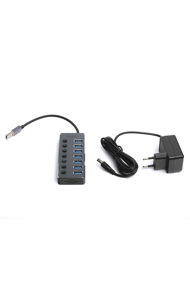 7 Port USB 3.0 Hub ve 1 Port Yüksek Hızlı Şarj adaptörlü USB Çoklayıcı (DK-AC-USB371) - 8