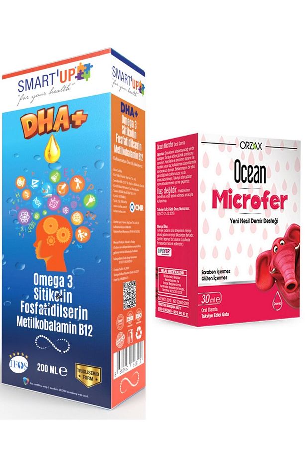Sitikolin Dha Omega 3 Şurup 200 ml + Ocean Microfer Damla 30 ml - 1