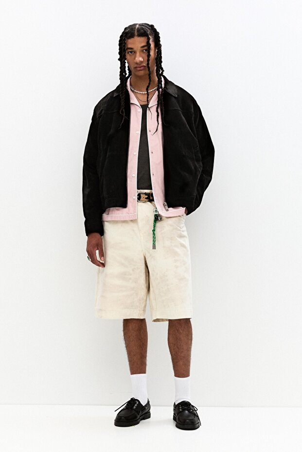 Siyah suni süet ceket - 2