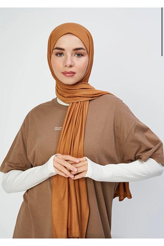 Caramel Colored Combed Shawl - 5