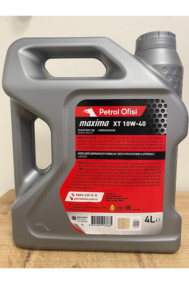 Maxima Xt 10w-40 4litre Sentetik Motor Yağı (03/2025 ÜRETİM) - 2