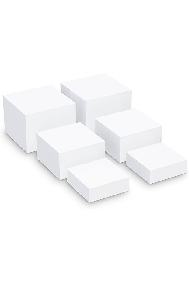 Buffet Risers, Acrylic Cube Display Nesting Risers with Hollow Bottoms 6PCS 6''x7''x8'' - 1