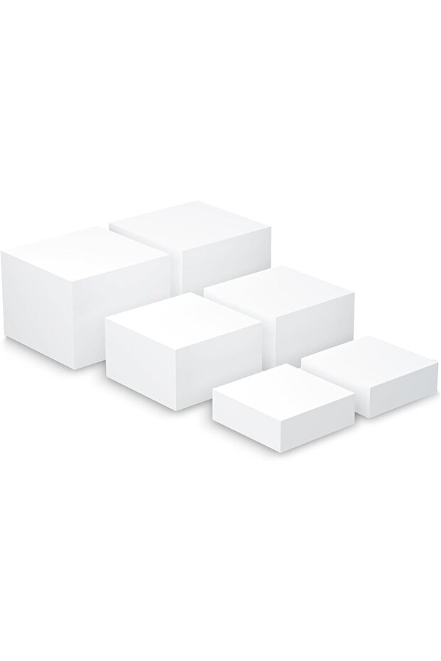 6PCS Acrylic Cube Nesting Table Risers Display Stand Set with Hollow Bottoms, 6''x7''x8''