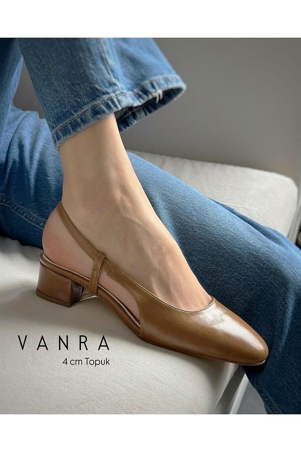 Vanra Topuklu Kadın Ayakkabı - Taba Rustik - 1