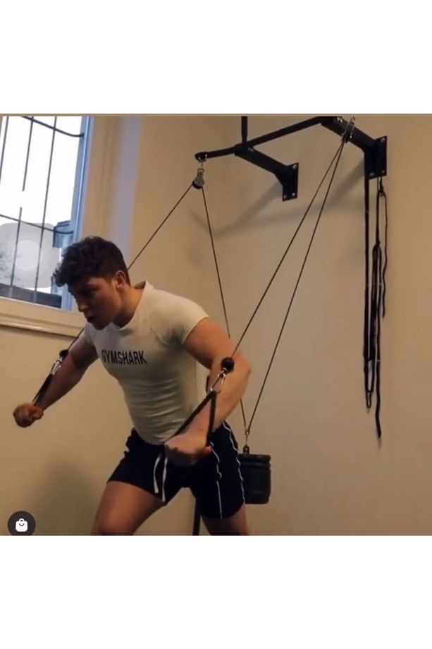 Makara Fitness Seti Cift Makara Seti ( Pushdown Triceps Biceps Lat Pulldown ) Çalışma Istasyonu - 4