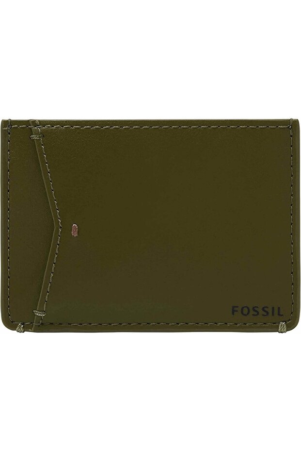 Men's Joshua Vegan Cactus Slim Minimalist Card Case Front Pocket Wallet, Green Moss