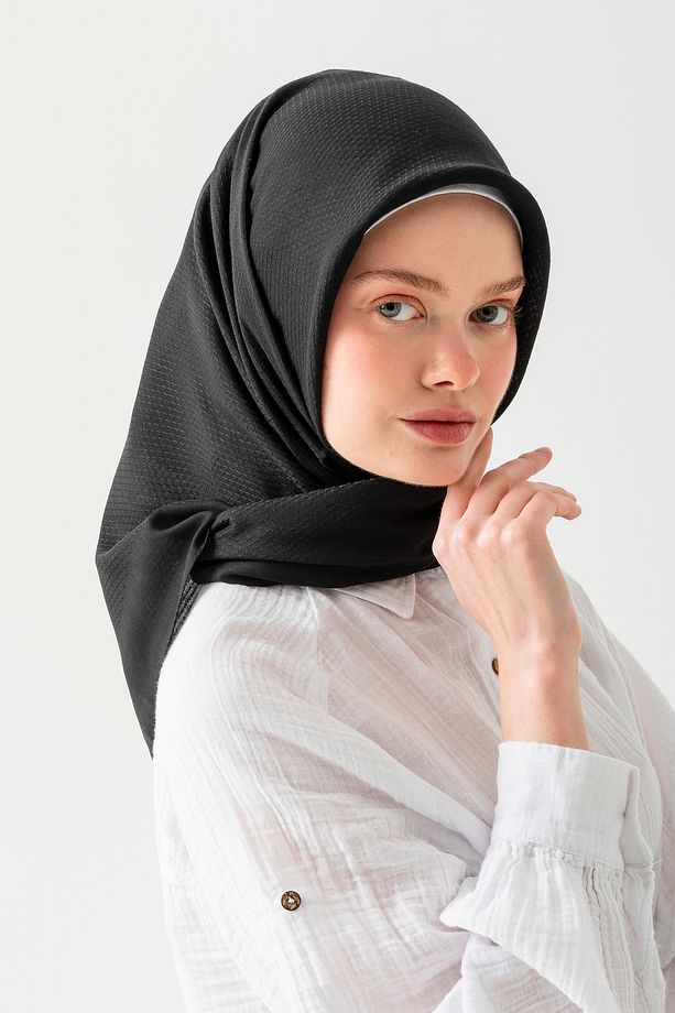 Pamuk Jakar Eşarp, Doğal Ve Şık Görünüm, Jakarlı Pamuk Eşarp, Soft Pamuk Eşarp. - 5