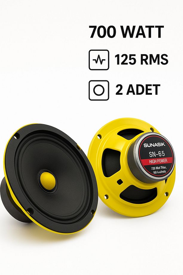 Sn-65 700 Watt 125 Rms 16 Cm Midrange Hoparlör 2 Adet Amfi Uyumludur Yerli Üretim - 7