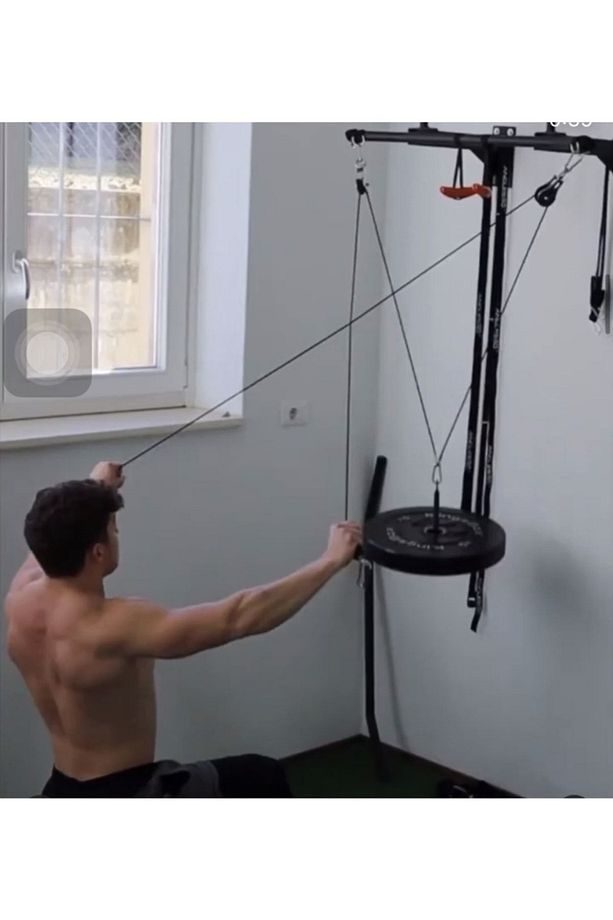 Makara Fitness Seti Cift Makara Seti ( Pushdown Triceps Biceps Lat Pulldown ) Çalışma Istasyonu - 5