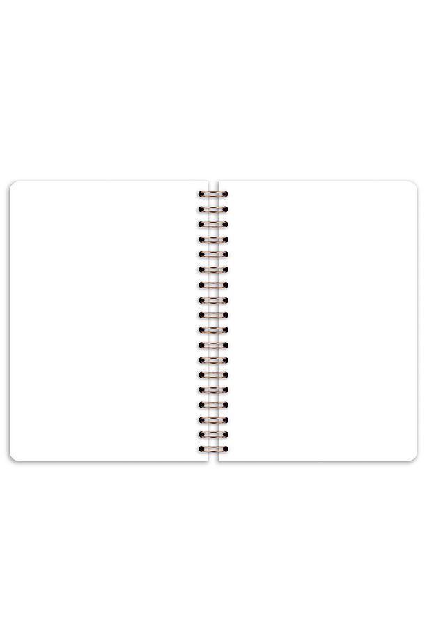 B5 17x24 cm Spiralli Lastikli Düz, Çizgisiz Tarihsiz Not Defteri Fiyonklar - 8