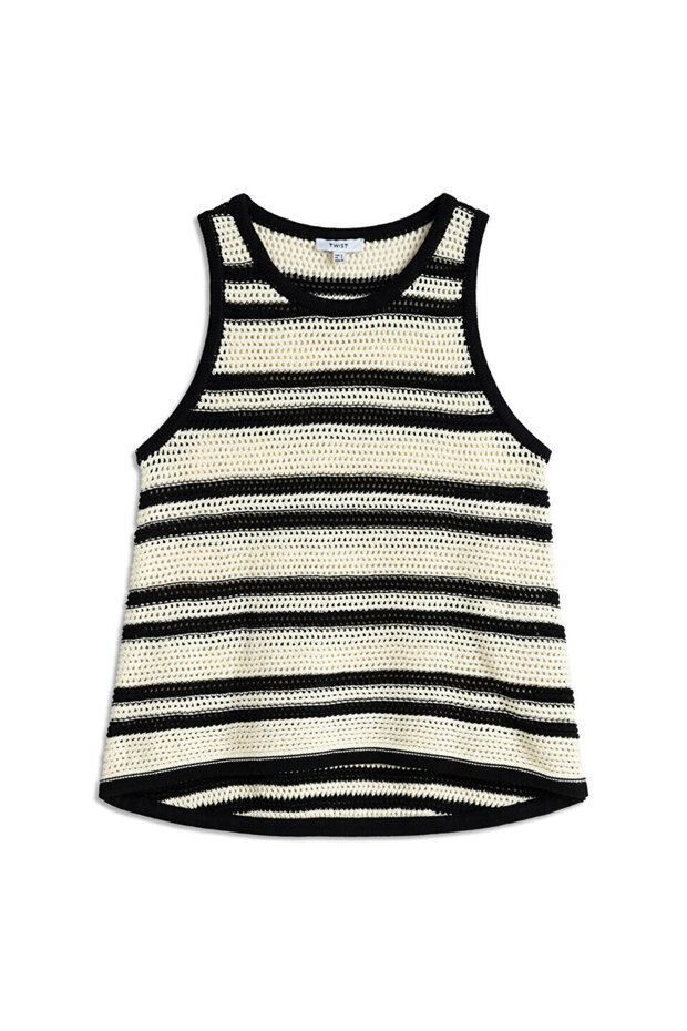 ÇİZGİLİ KROŞE TRİKO - 3