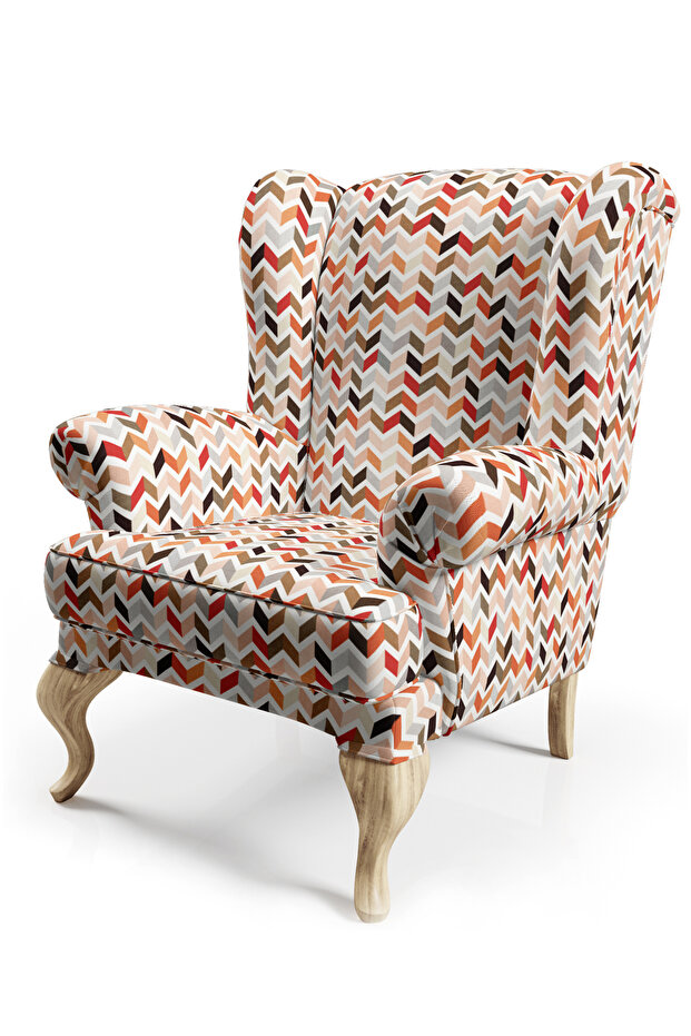 Digital Printed Upholstery Sofa Fabric with Zigzag Modern Pattern - 5