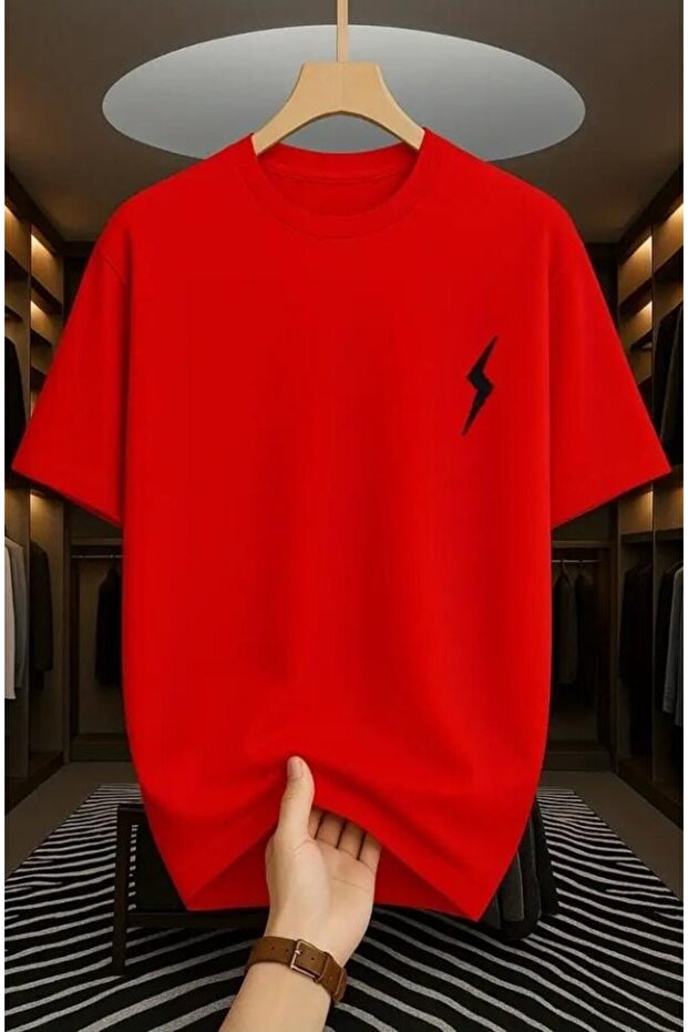 Unisex Lightning Printed Men's Tshirt