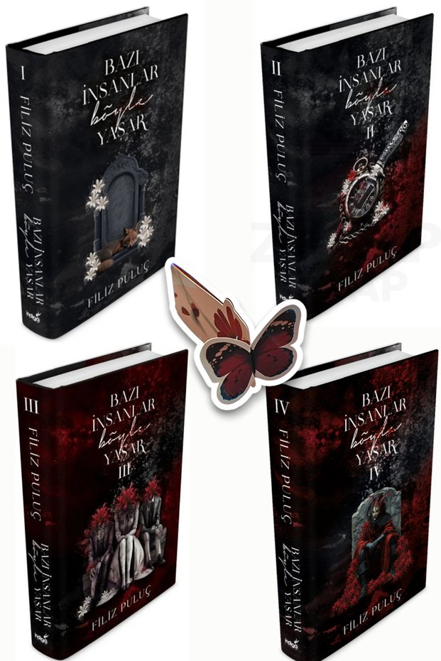Bazı İnsanlar Böyle Yaşar 4 Kitap Set(CİLTLİ)(Özel Tasarım Kelebek Ayraç Hediye)