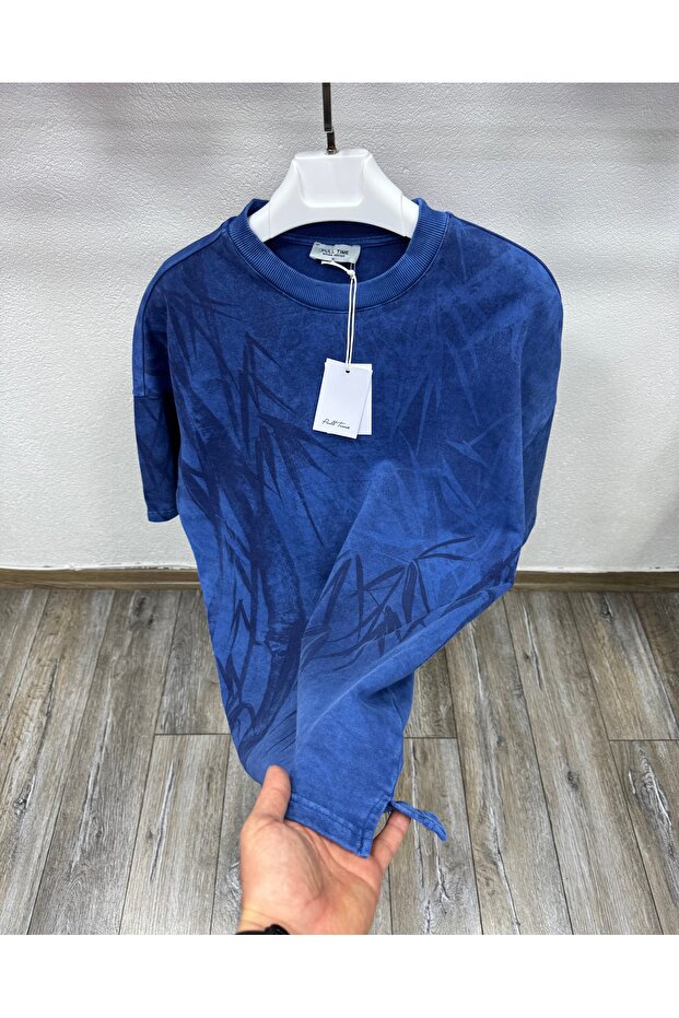 Pulltime yıkamalı desenli t shirt - 1