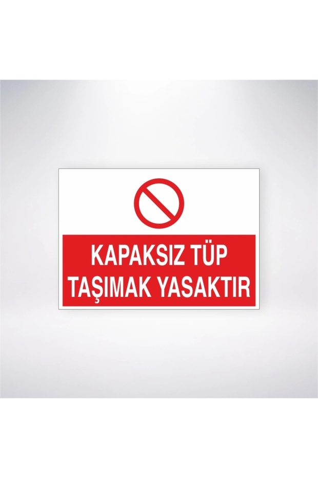 It Is Forbidden to Carry Tube Without Cover Sticker 20X28 cm