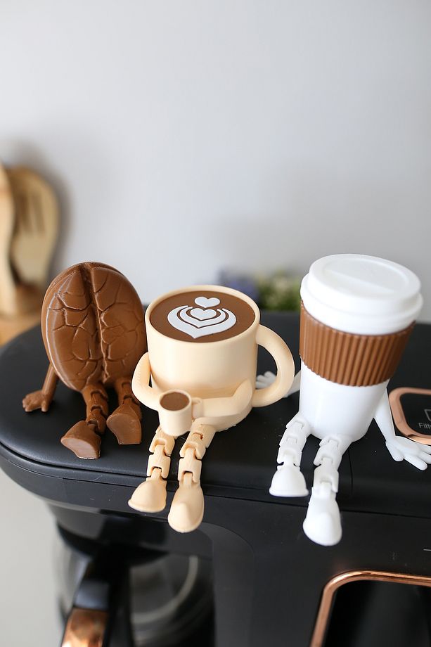 3'lü Sevimli Latte Kahve Köşesi Seti - Ayaklı LatteArt Seti - 7