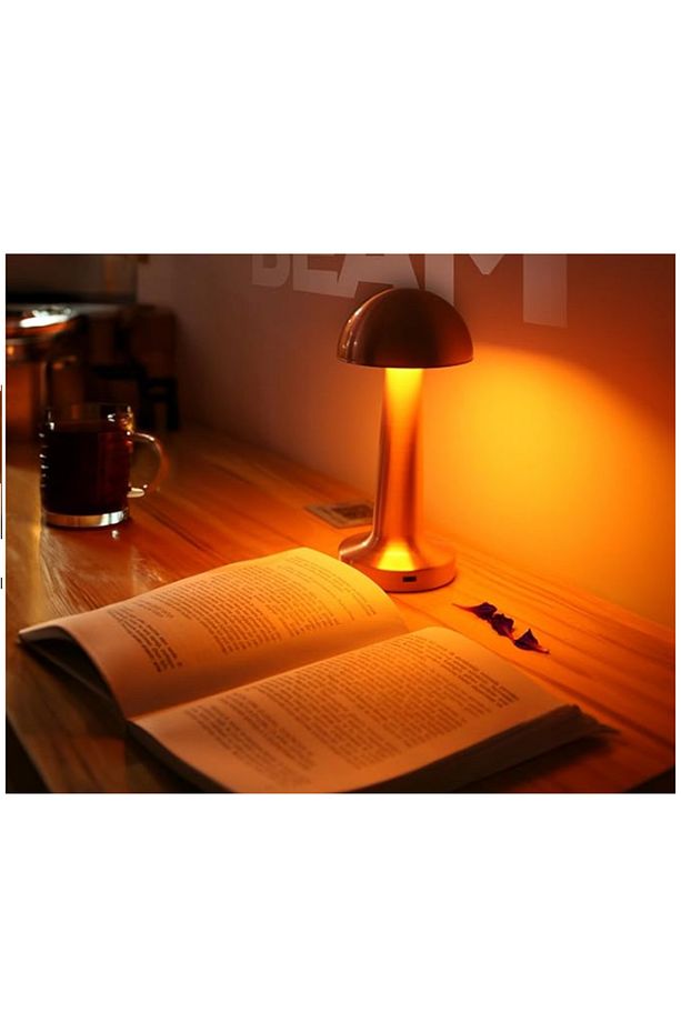 Ct-8430 Retro Bakır Dokunmatik Şarjlı Led Masa Lambası - 3