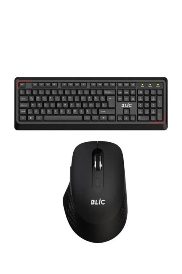 Kablosuz Klavye Mouse Set Siyah Türkçe Q Ev Ofis Kullanıma Uygun Klavye Mause Set 7.1 Bkb7 - 1