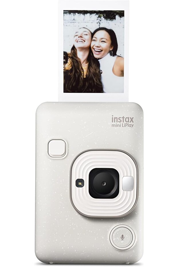 Instax Mini LiPlay Hybrid Instant Camera Bundle Misty White