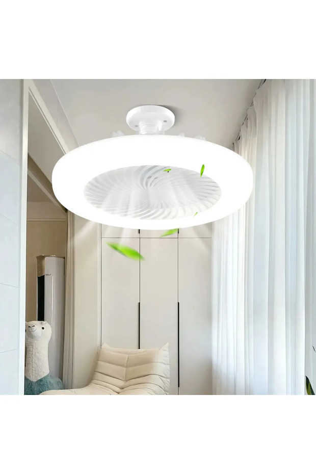 Fanlı 3 Renk Led Işıklı E27 Led Dim Edilebilir Simit Ampul - 1