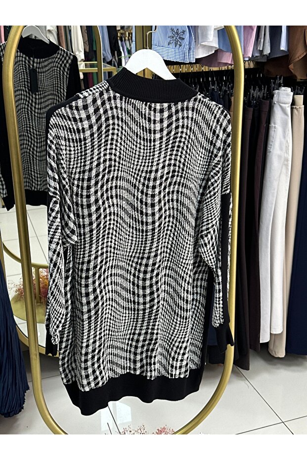 Siyah Dalgalı Tunik - 3