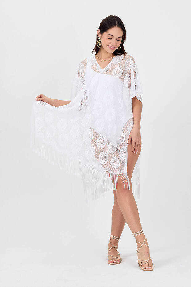 Bysen Montana Floral Patterned Loose Beach Dress Pareo