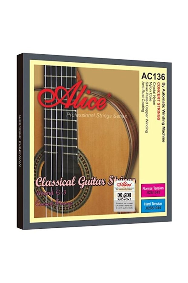 Alice 136 Classical Guitar String Set + 1x Spare G String - 2