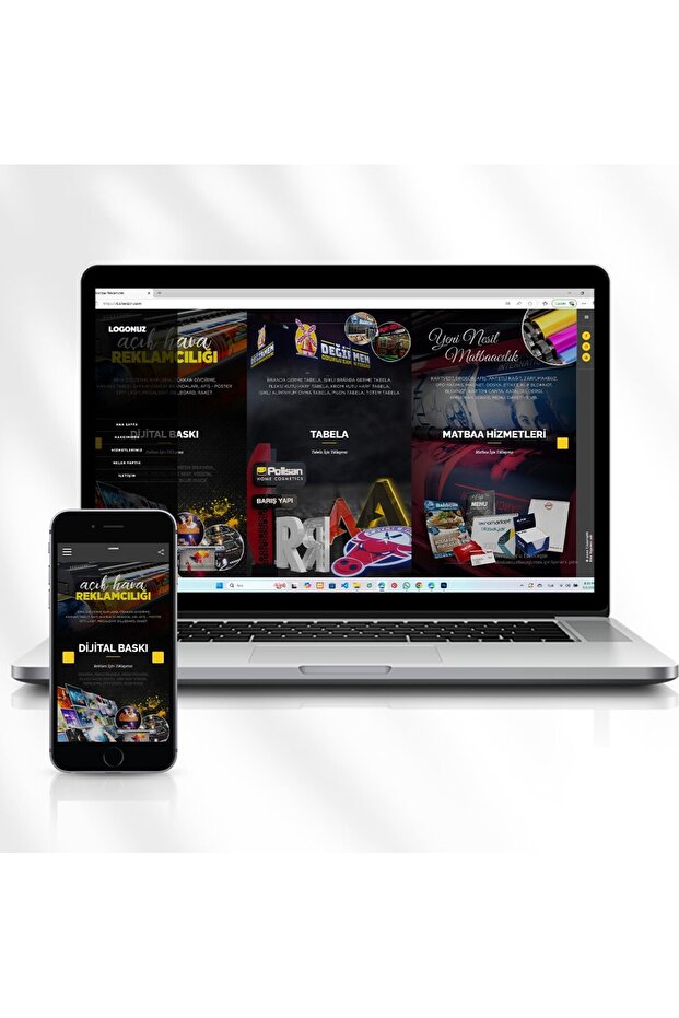 Matbaa, Reklam ve Grafik Tasarım Ofisleri Için Hazır Tanıtım Web Sitesi Kod: 4.sitenizin.com - 1