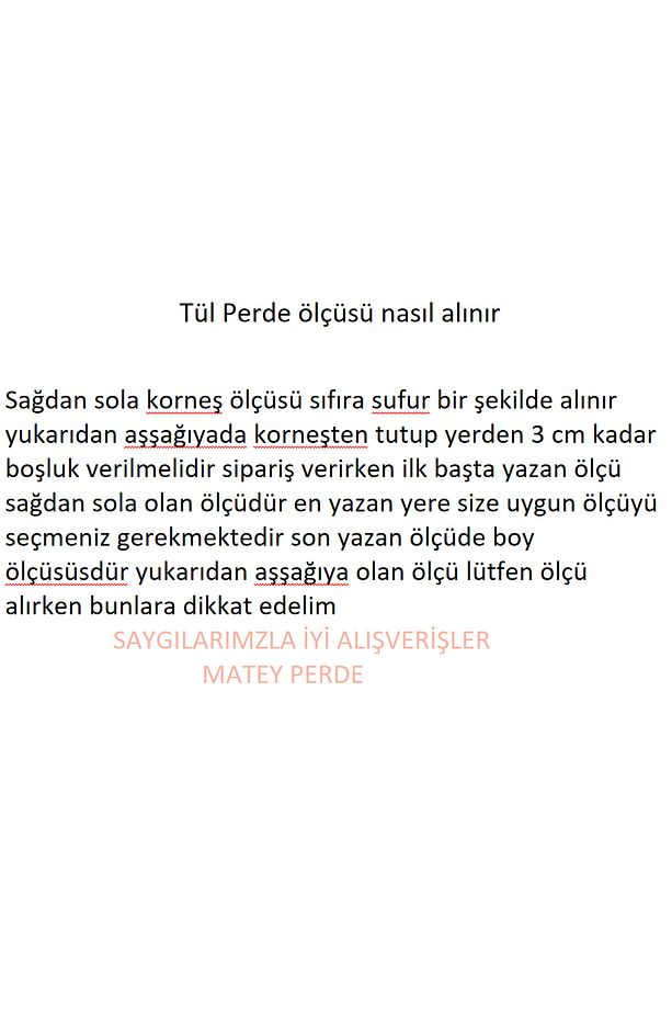 tül perde kullanıma hazır düz tül perde - 4