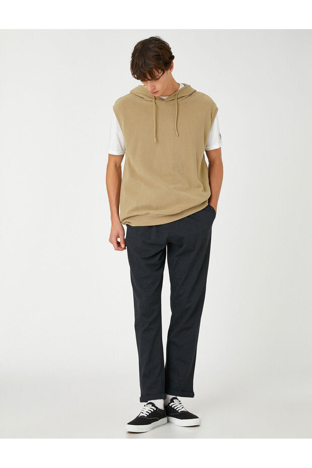 Basic Jogger Sweatpants with Lace Waist Pocket