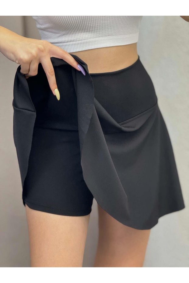 High Waist Scuba Mini Shorts Skirt Suitable for Sports and Daily Use