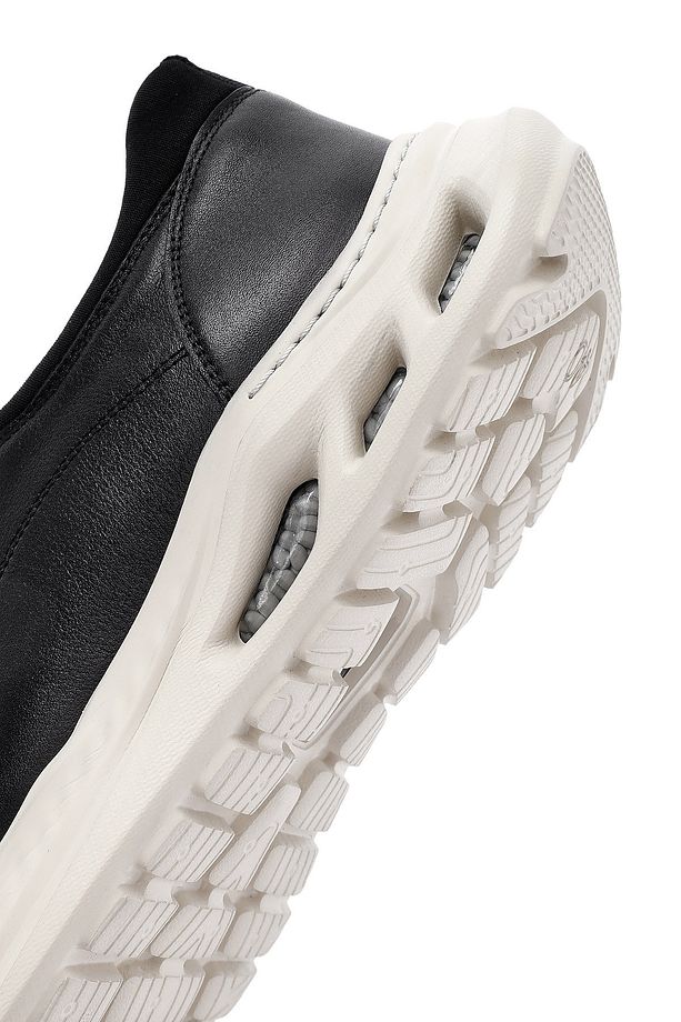 Erkek Siyah Bağcıklı Kalın Tabanlı Deri Sneaker 25SFD6760FT - 8