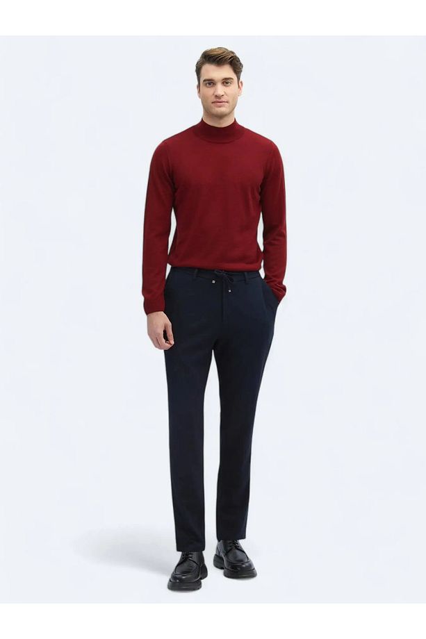 Lacivert Örme Jogging Fit Casual Pantolon - 1