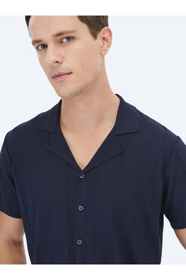 Lacivert Regular Fit Casual Gömlek - 4