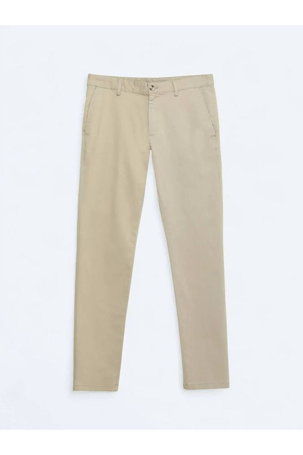 Safran Düz Dokuma Regular Fit Casual Pamuk Karışımlı Pantolon - 5
