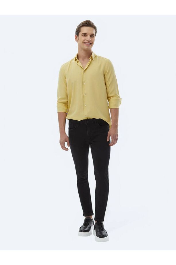 Limon Küfü Regular Fit Dokuma Casual Gömlek - 2