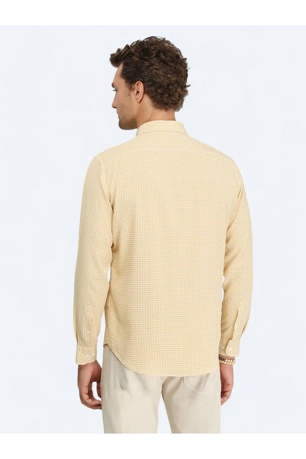 Safran Regular Fit Dokuma Casual Gömlek - 4