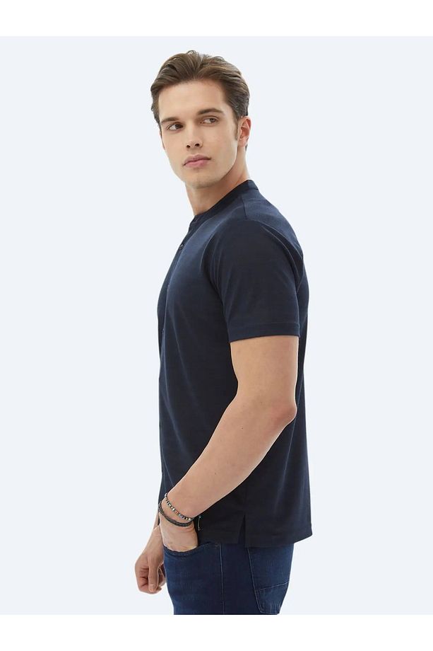 Lacivert Düz Regular Fit Casual Gömlek - 4
