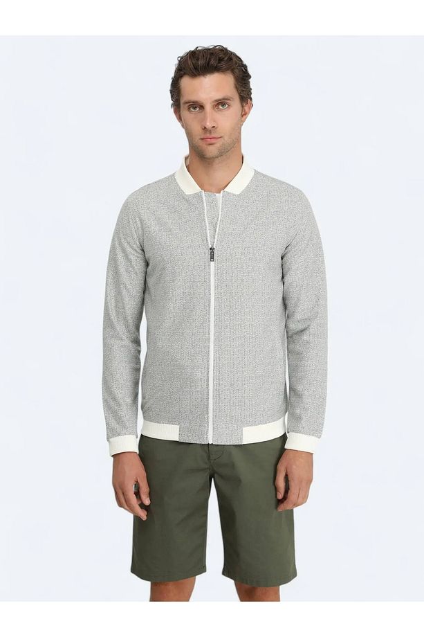 Haki Regular Fit Casual Örme Mont - 3