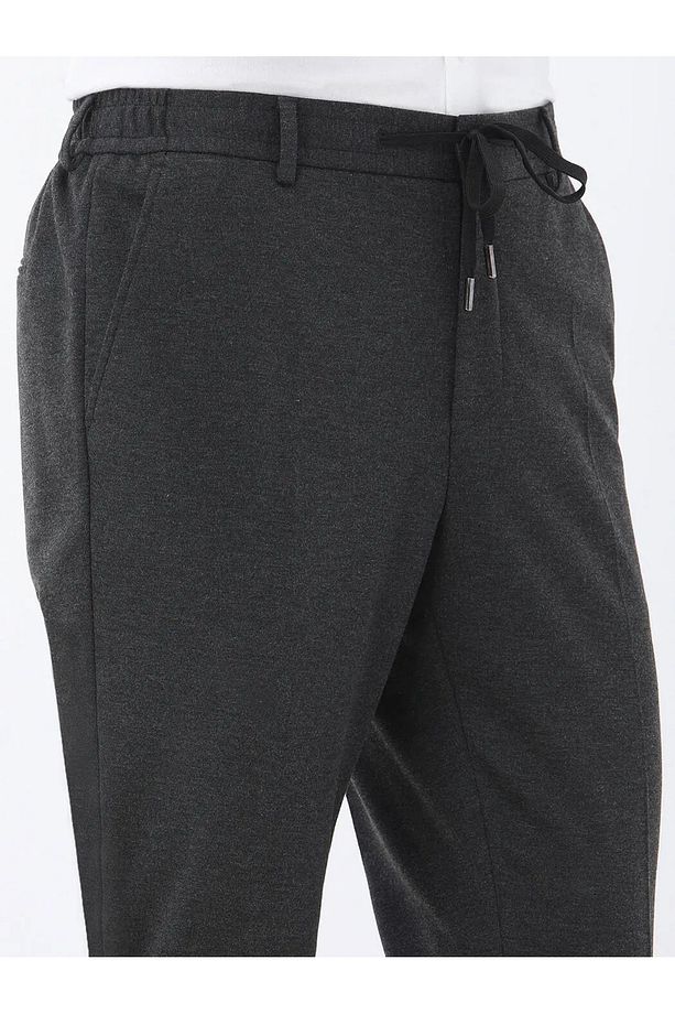Antrasit Slim Fit Örme Takım Elbise - 6