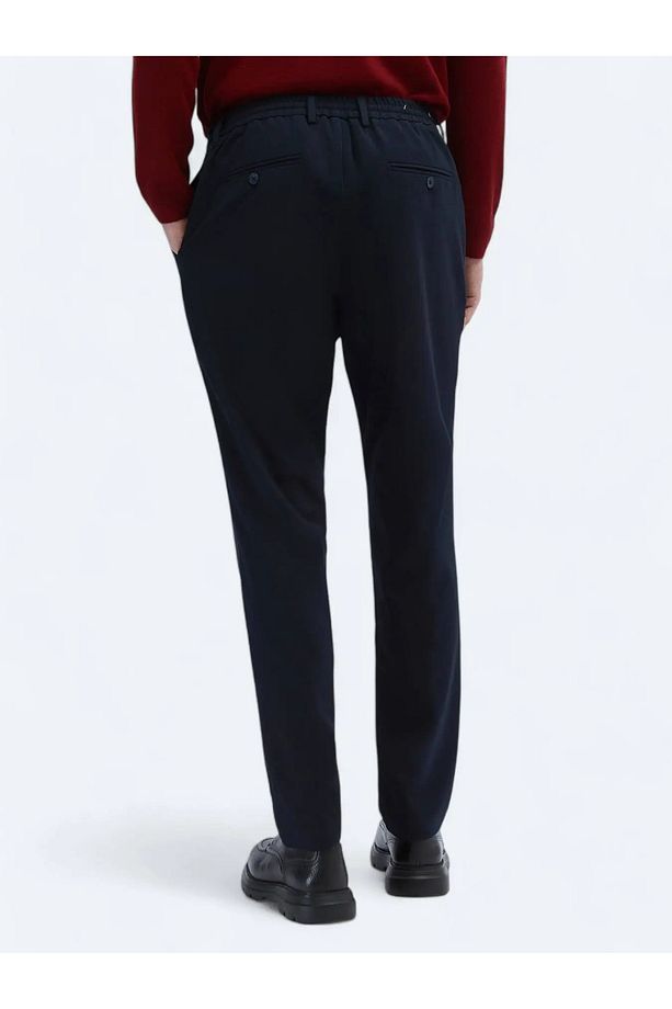 Lacivert Örme Jogging Fit Casual Pantolon - 4