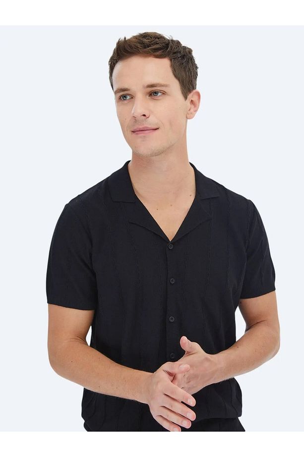 Siyah Regular Fit Casual Gömlek - 3