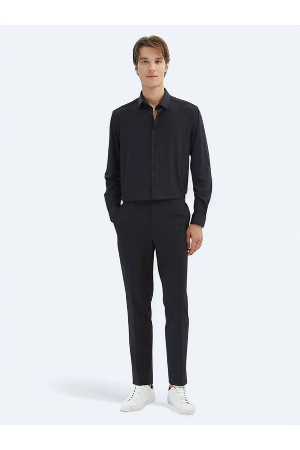 Siyah Regular Fit Casual Gömlek - 2