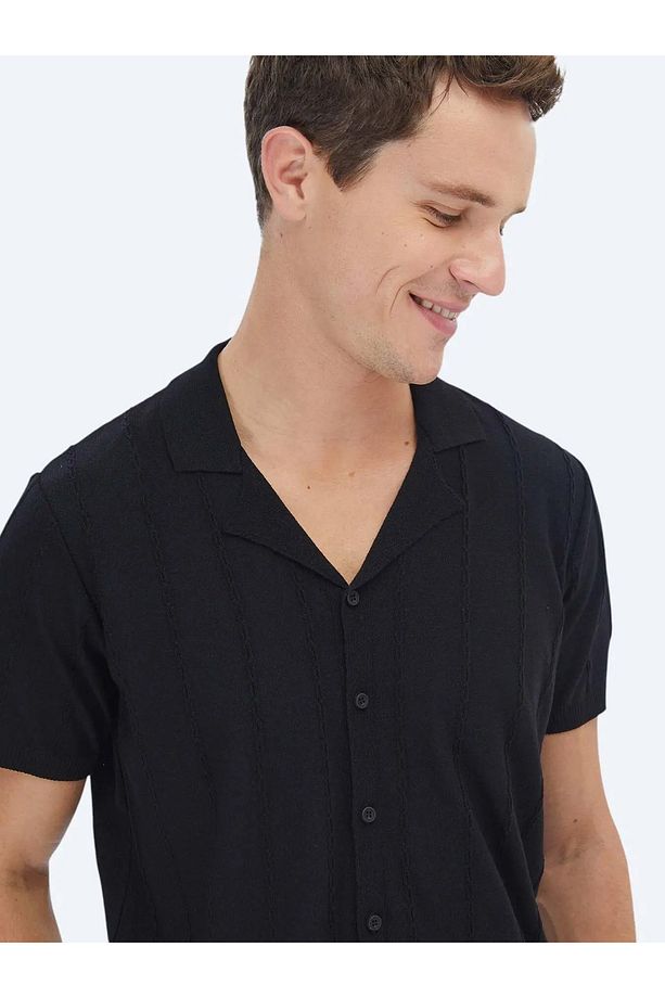 Siyah Regular Fit Casual Gömlek - 5